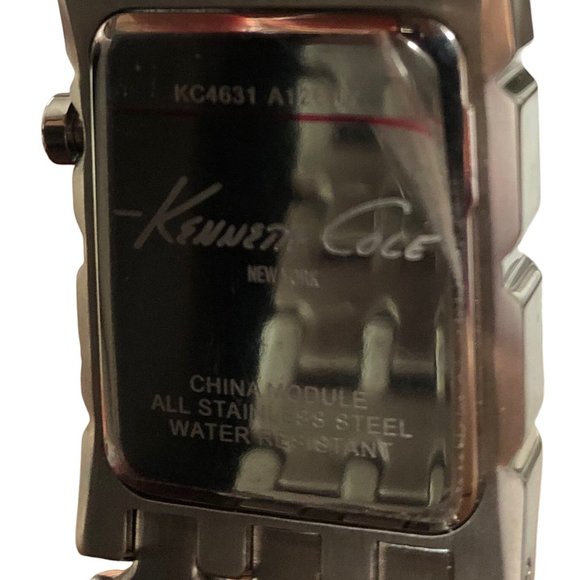 Kenneth Cole‎ New York RARE Digital Stainless Steel Link Watch/Baguette Diamonds - Picture 7 of 7